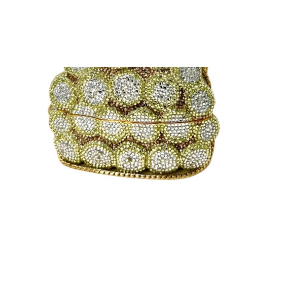 Authentic Judith Leiber Crystal Asparagus Minaudière - Picture 7 of 16